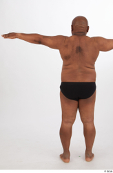 Whole Body Man T poses Black Tattoo Overweight Street photo references
